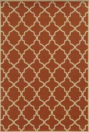 Riviera 4770D Orange/ Ivory Rug