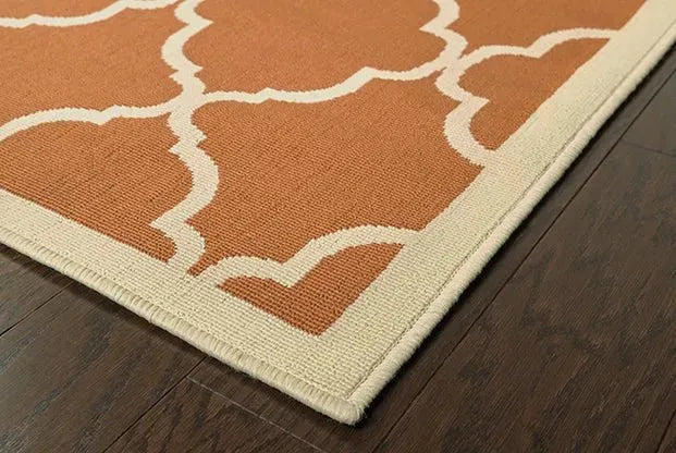 Riviera 4770D Orange/ Ivory Rug