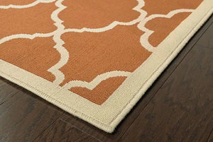 Riviera 4770D Orange/ Ivory Rug