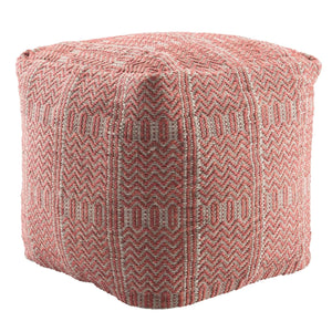 Roanoke Rnk03 Destrie Red/Light Gray Pouf