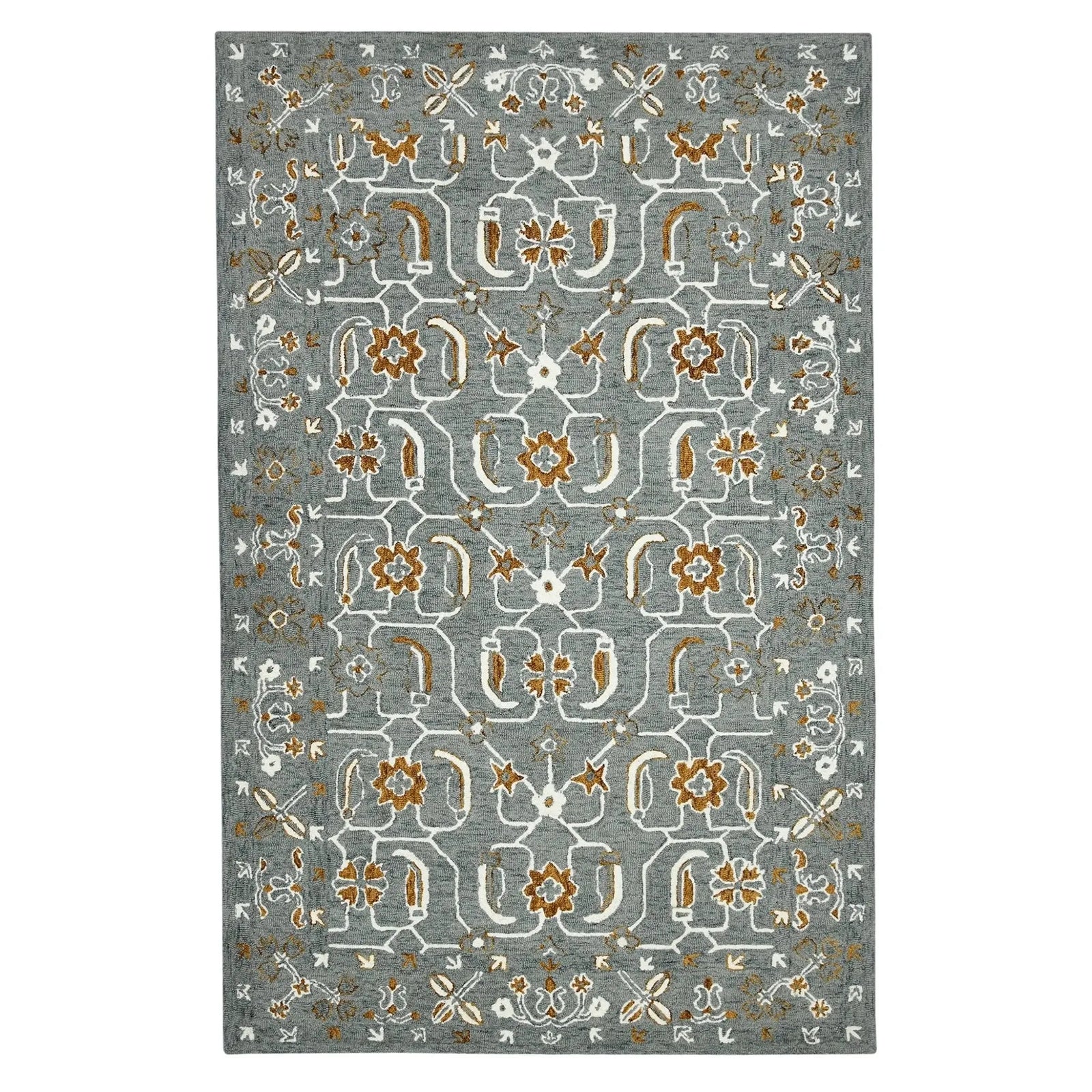 Romania ROM-5 Grey/Orange Rug