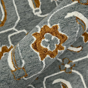 Romania ROM-5 Grey/Orange Rug