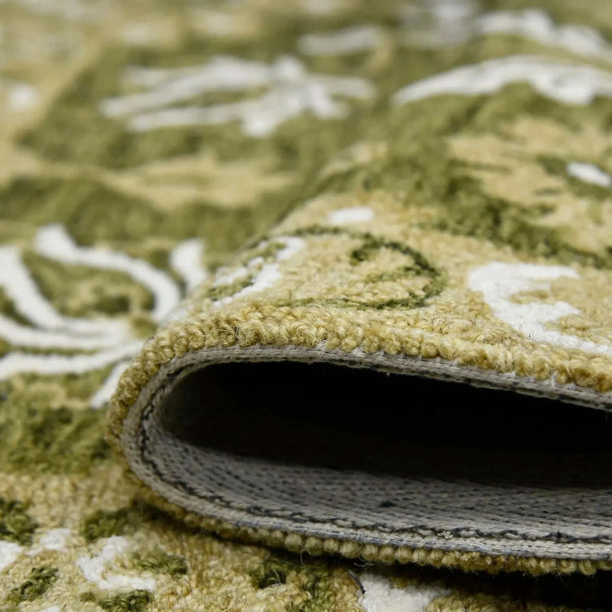 Romania ROM-6 Olive Green Rug