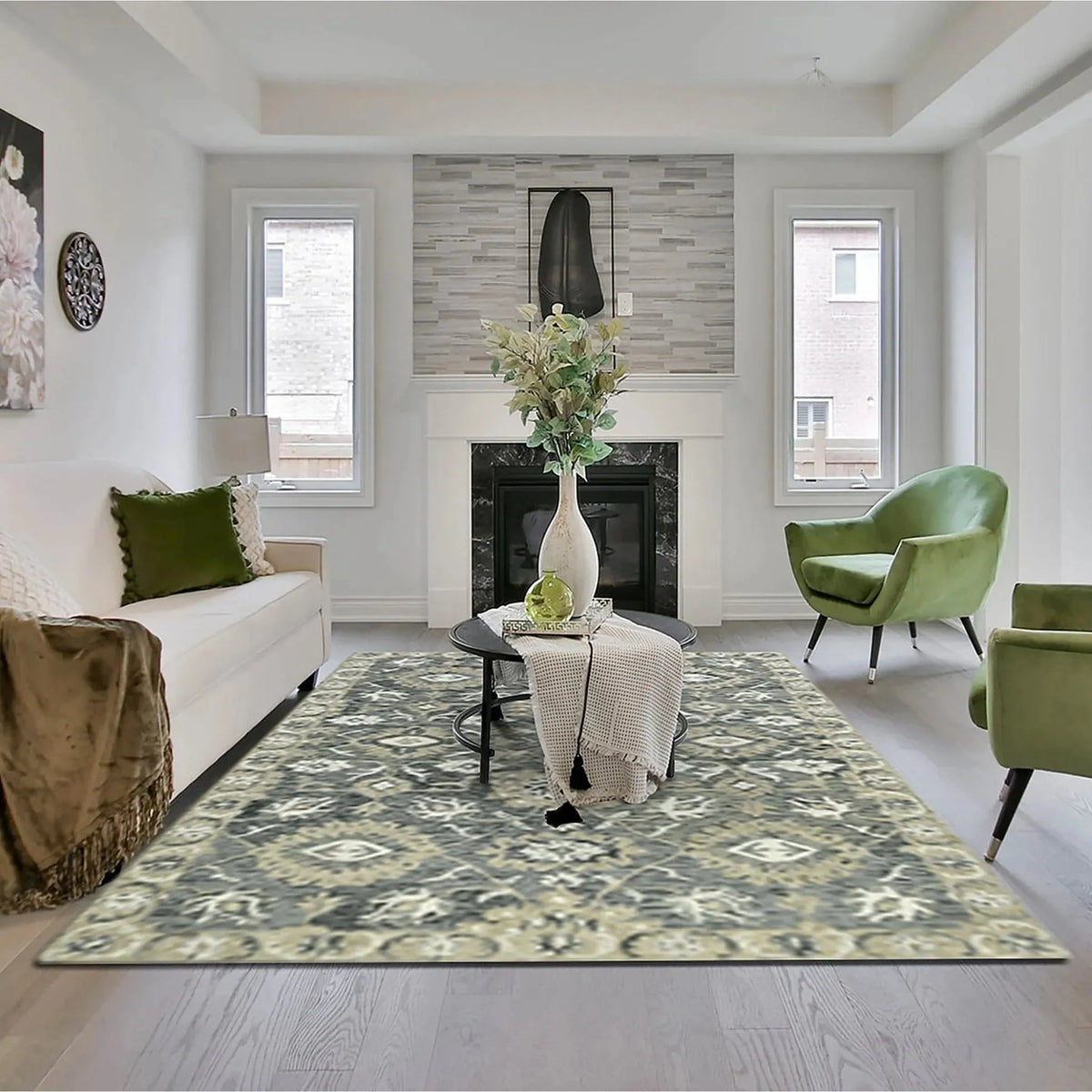 Romania ROM-7 Grey Rug