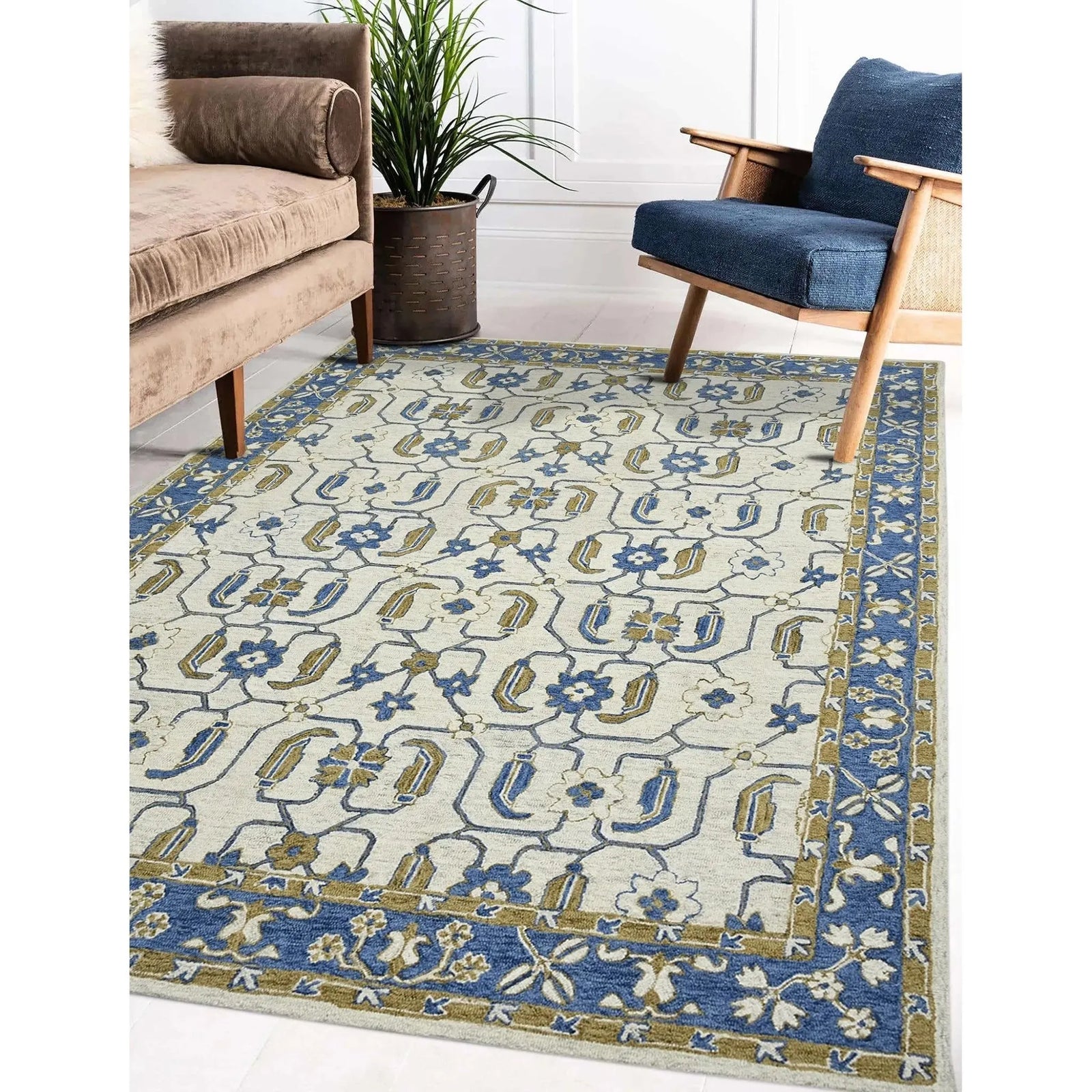 Romania ROM-8 Blue Rug