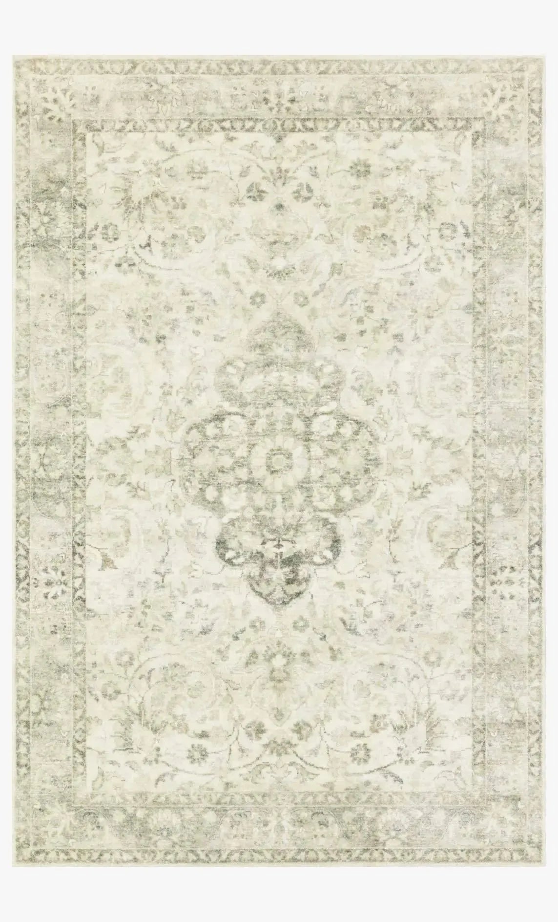 Rosette Ros-02 Ivory/Silver Rug