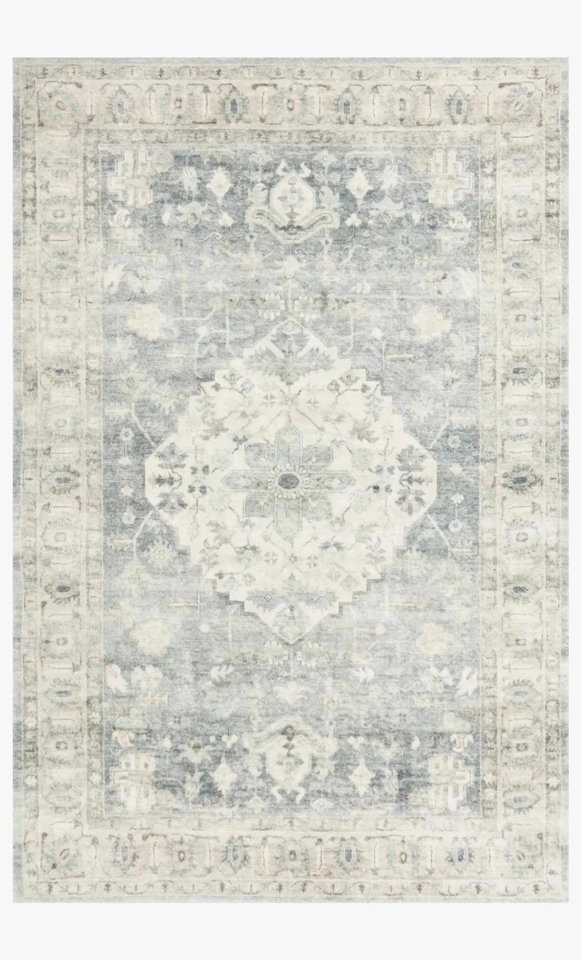 Rosette Ros-07 Denim/Fog Rug