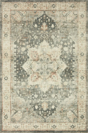 Rosette Ros-09 Slate/Ivory Rug