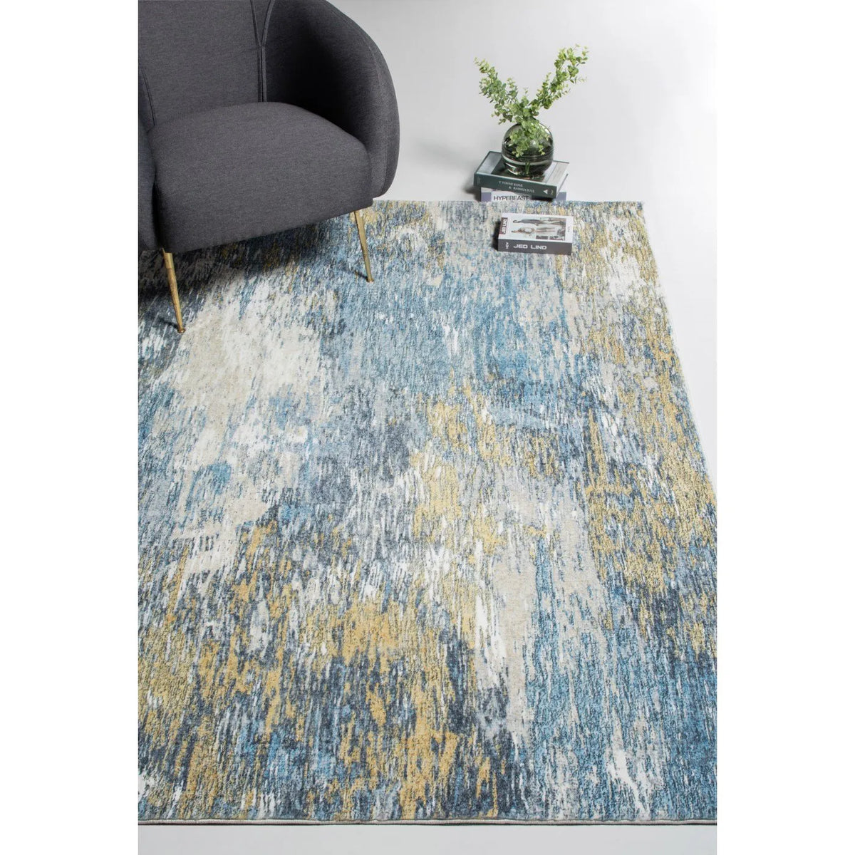 Roxy 2802 Blue/Gold Mirage Rug
