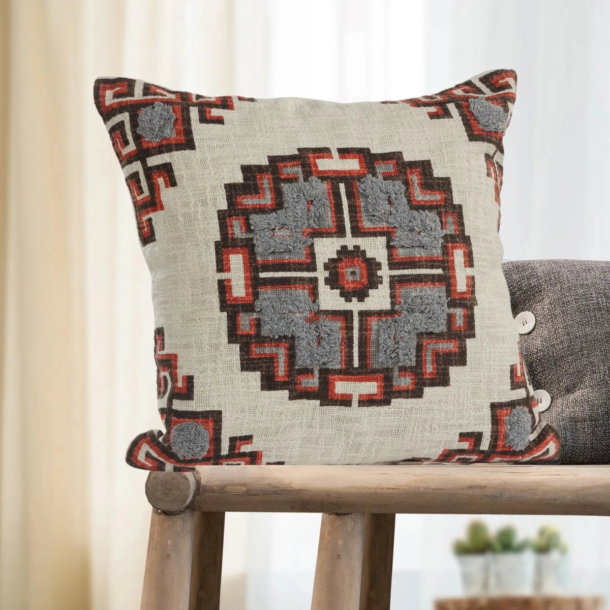 Rustic Medallion LR07360 Throw Pillow