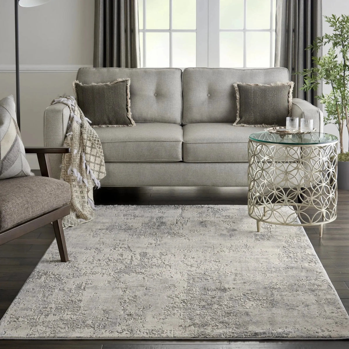 Rustic Textures RUS07 Grey/Beige Rug