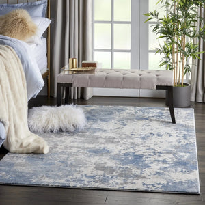 Rustic Textures RUS08 Grey/Blue Rug