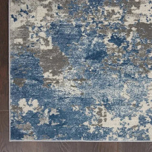 Rustic Textures RUS08 Grey/Blue Rug