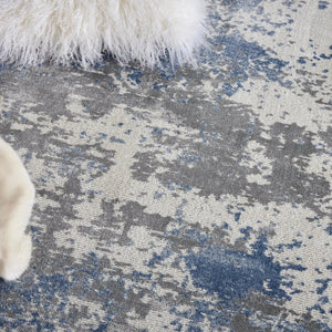 Rustic Textures RUS08 Grey/Blue Rug