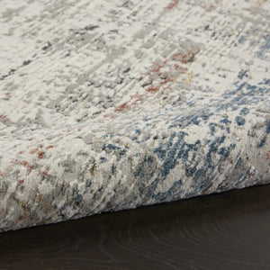 Rustic Textures RUS14 Light Grey Multi Rug
