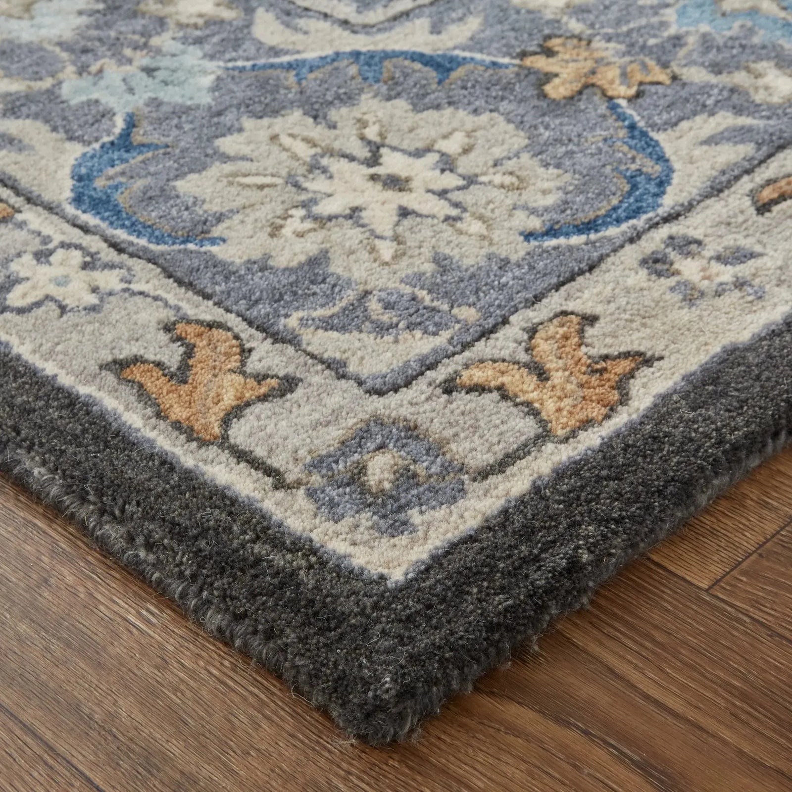 Rylan RYL8643F Taupe/Blue Rug