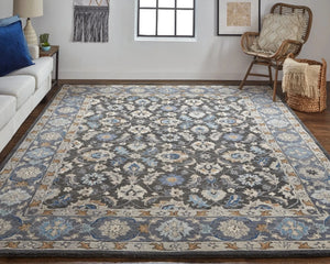 Rylan RYL8643F Taupe/Blue Rug