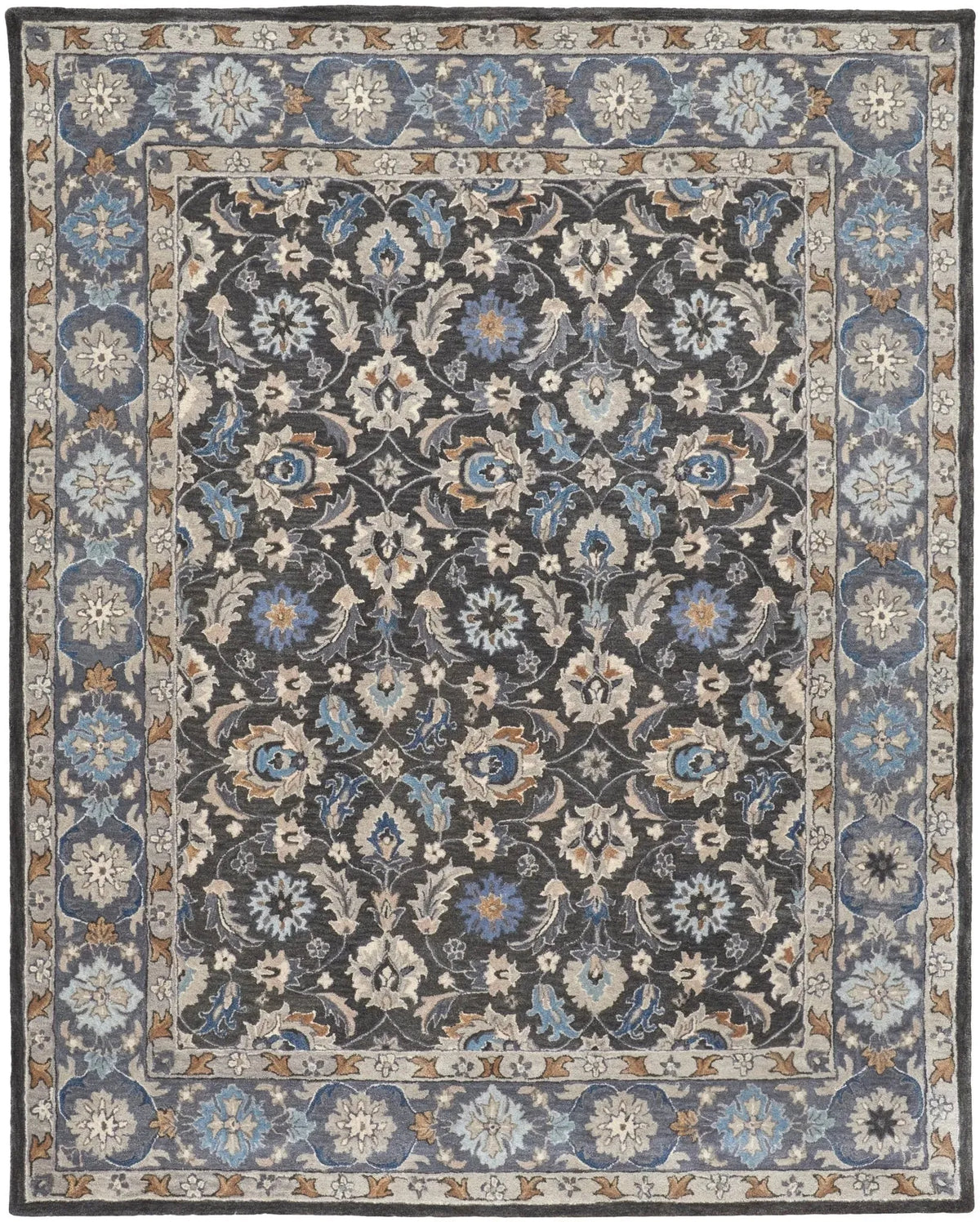 Rylan RYL8643F Taupe/Blue Rug