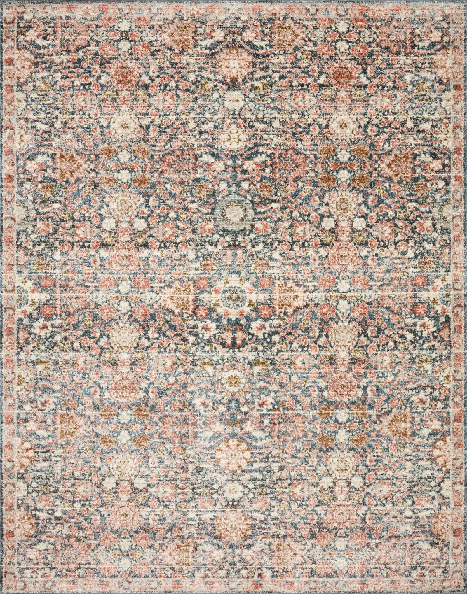 Saban Sab-03 Navy/Rust Rug