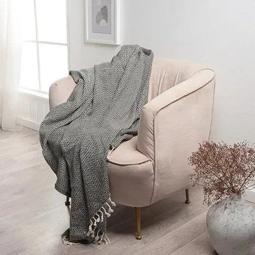 Sadie 80304BLK Black Throw Blanket