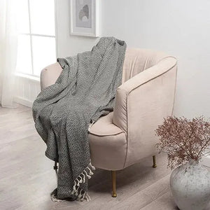 Sadie 80304BLK Black Throw Blanket