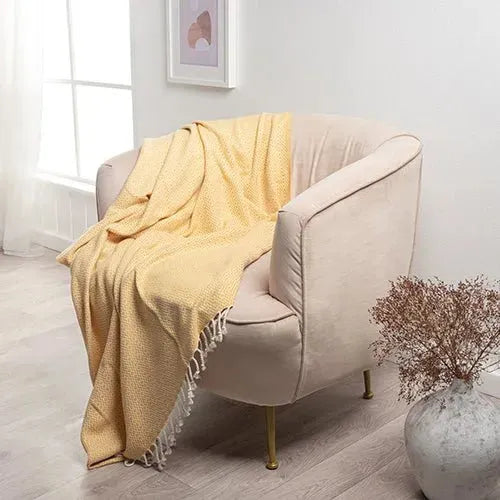 Sadie 80306MST Mustard Throw Blanket