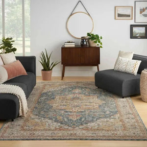 Sahar SHR06 Ivory/Blue Rug