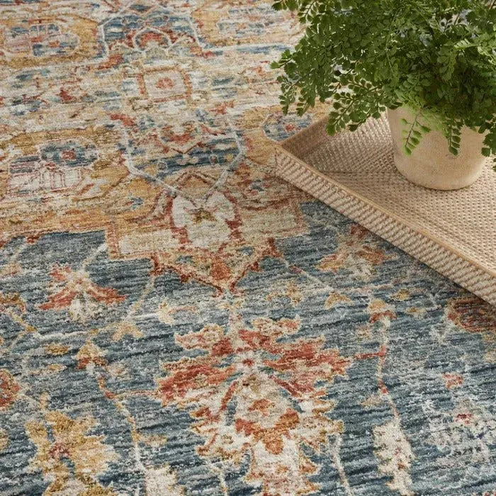 Sahar SHR06 Ivory/Blue Rug