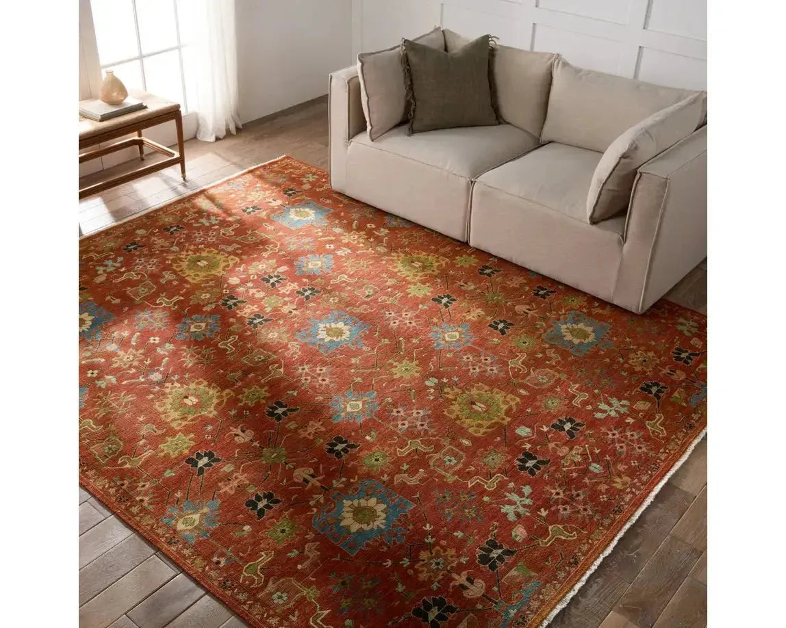 Samira SMA01 Vivid Red/Black Rug