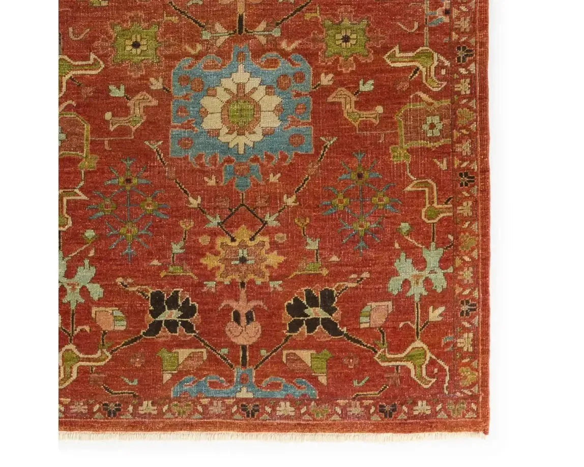 Samira SMA01 Vivid Red/Black Rug