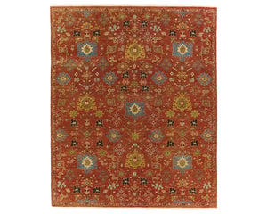 Samira SMA01 Vivid Red/Black Rug