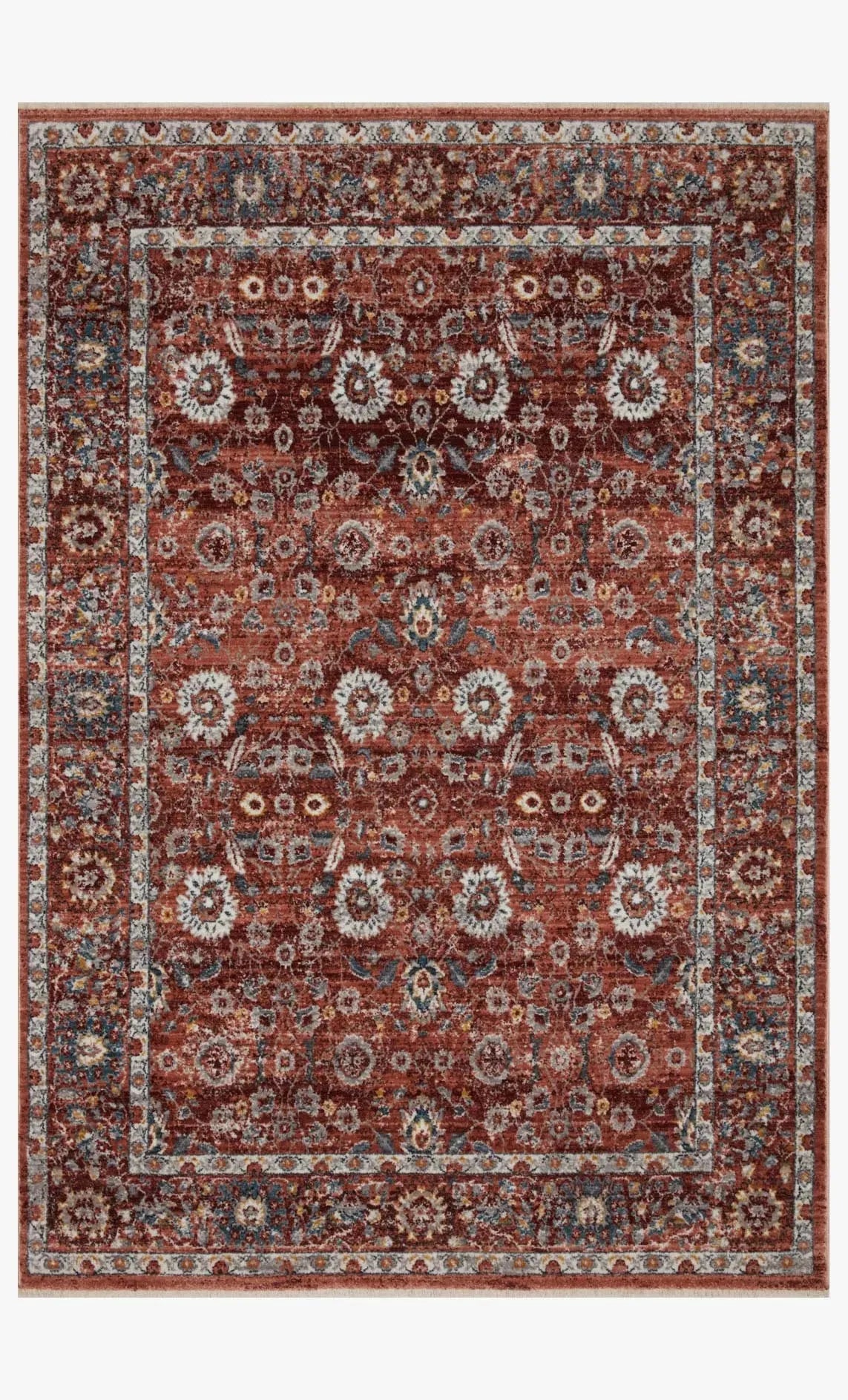 Samra Sam-07 Brick/Multi Rug