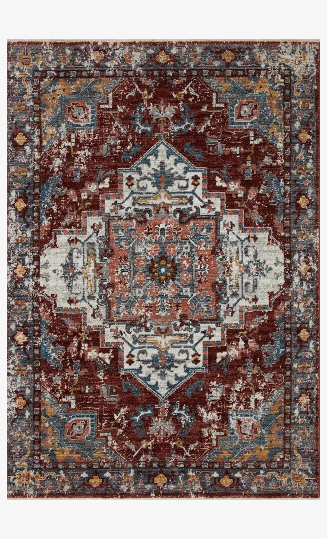 Samra Sam-10 Brick/Grey Rug