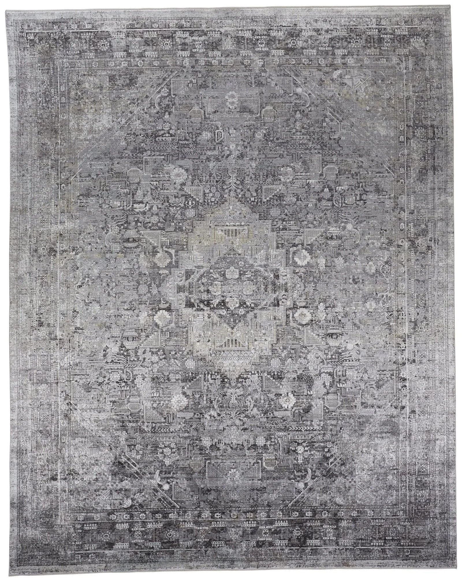 Sarrant 3966F Gray/Silver Rug