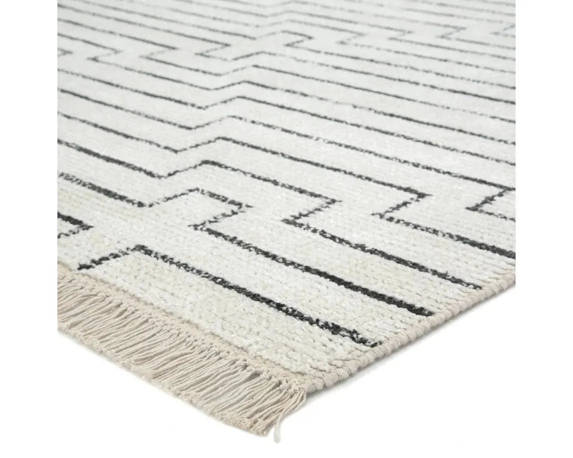 Satellite SAT02 Alloy White / Black Rug