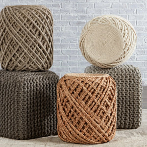 Scandinavia Pouf Scp18 Guna White/Light Gray Pouf