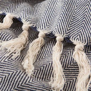 Seabreeze SEA01 Cannon Blue/Cream Throw Blanket