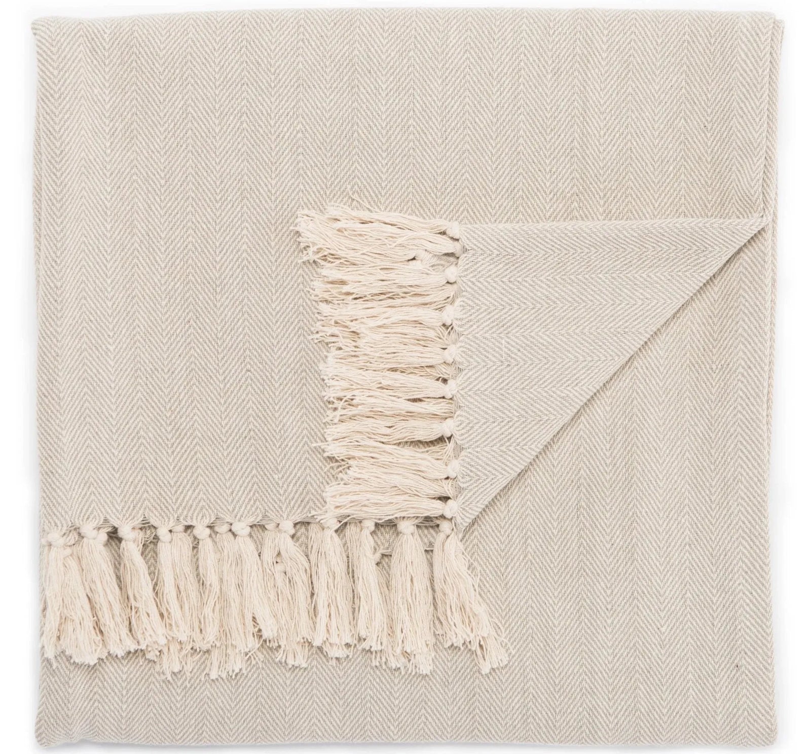 Seabreeze SEA06 Cannon Gray/Cream Throw Blanket