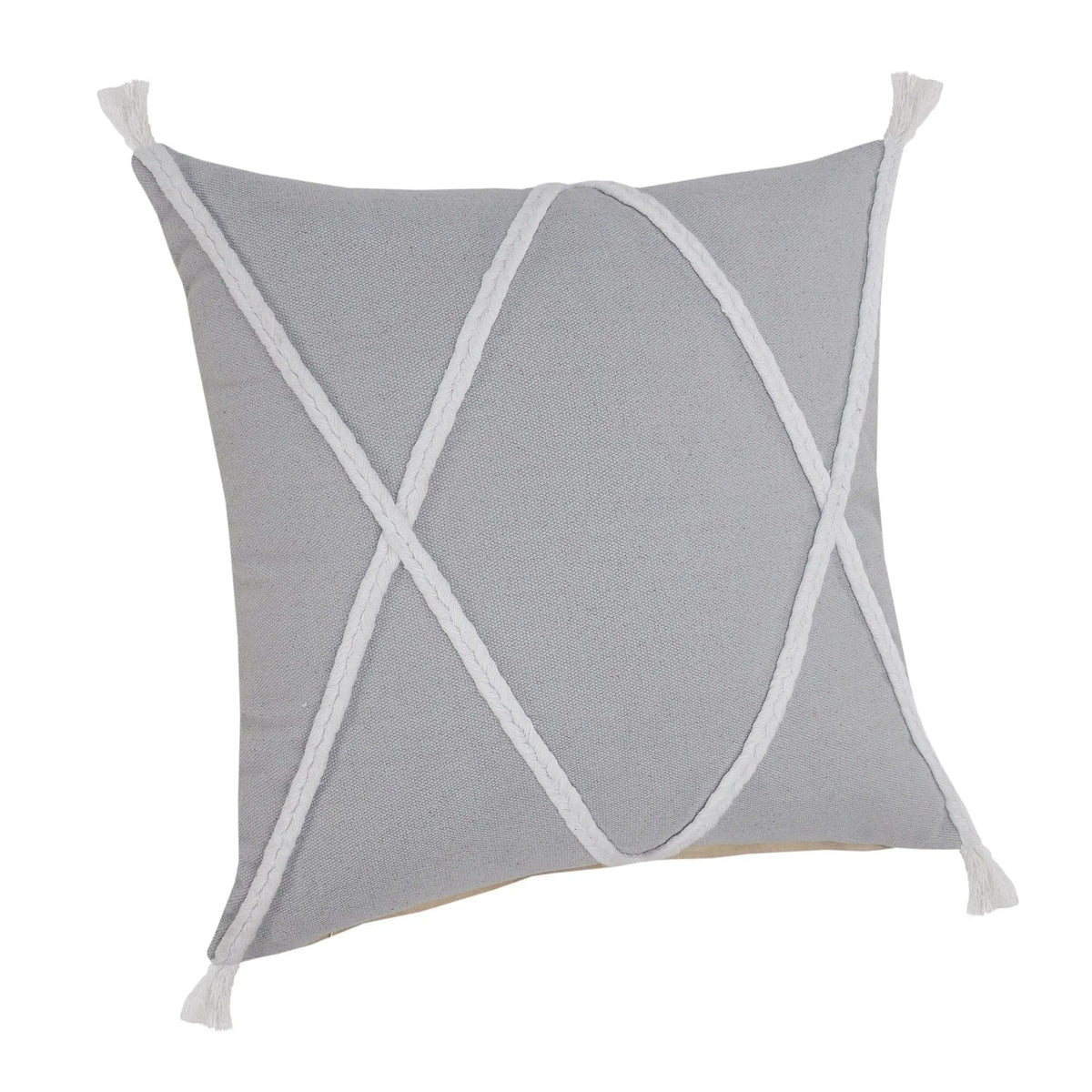 Seashore Lr07632 Light Gray/White Pillow