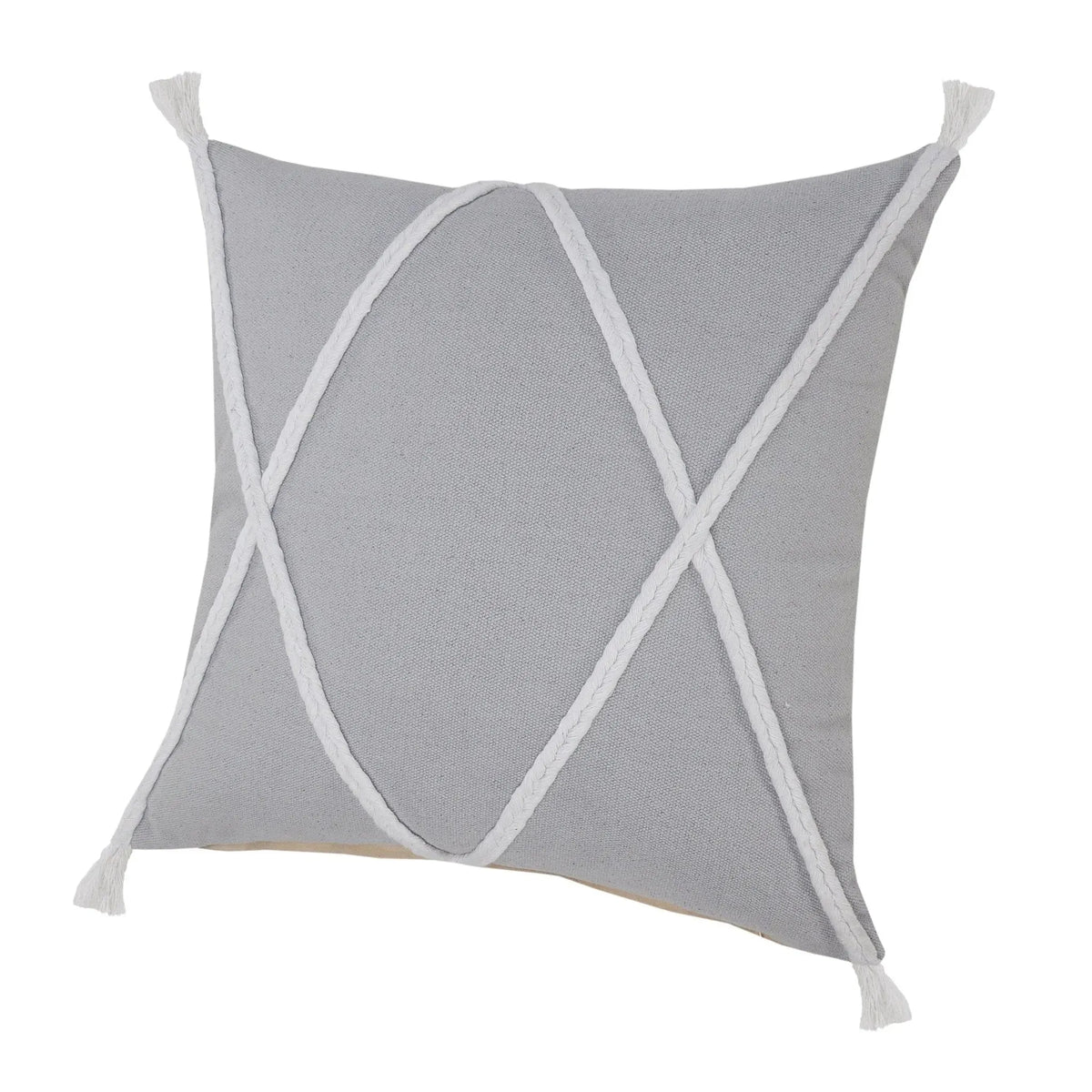 Seashore Lr07632 Light Gray/White Pillow