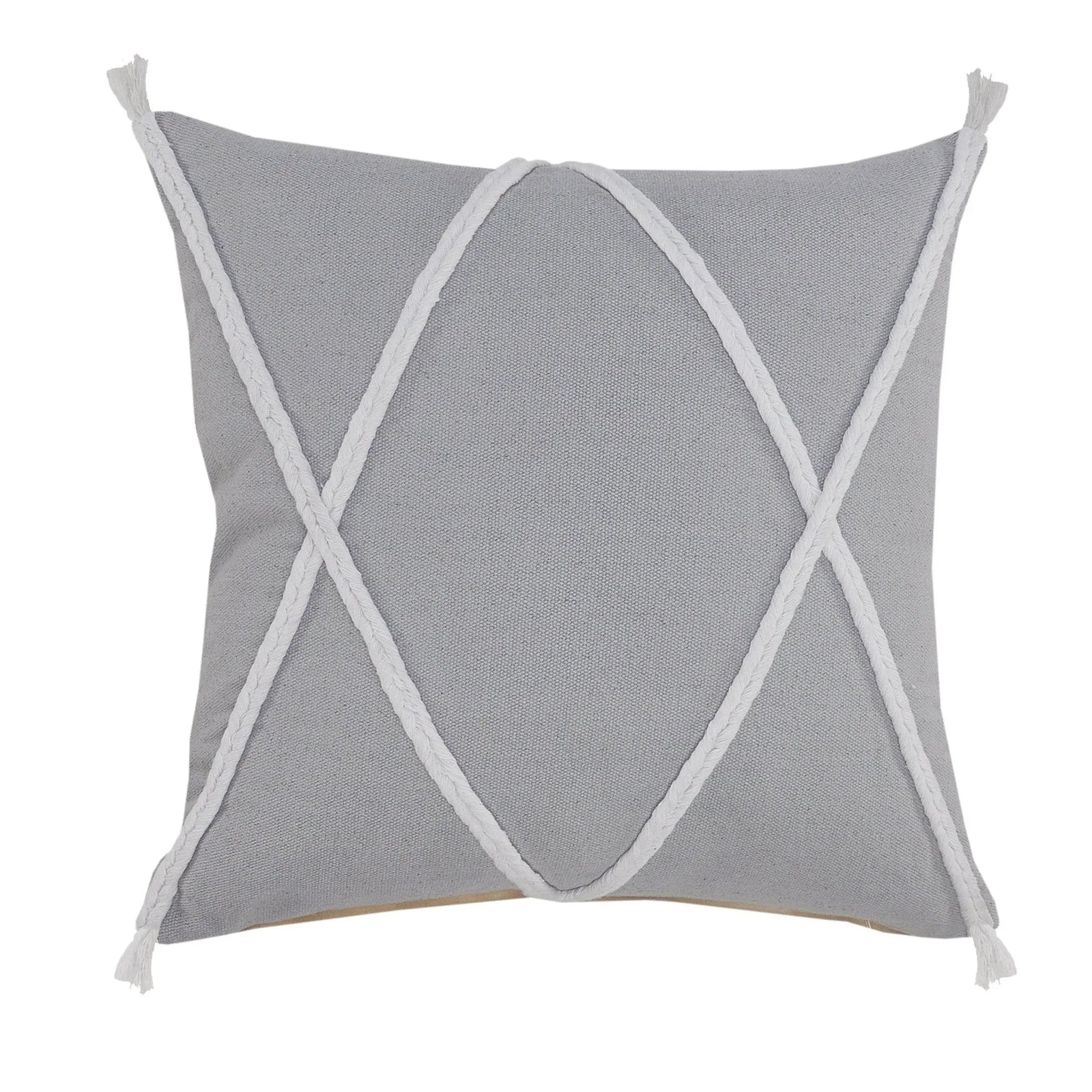 Seashore Lr07632 Light Gray/White Pillow