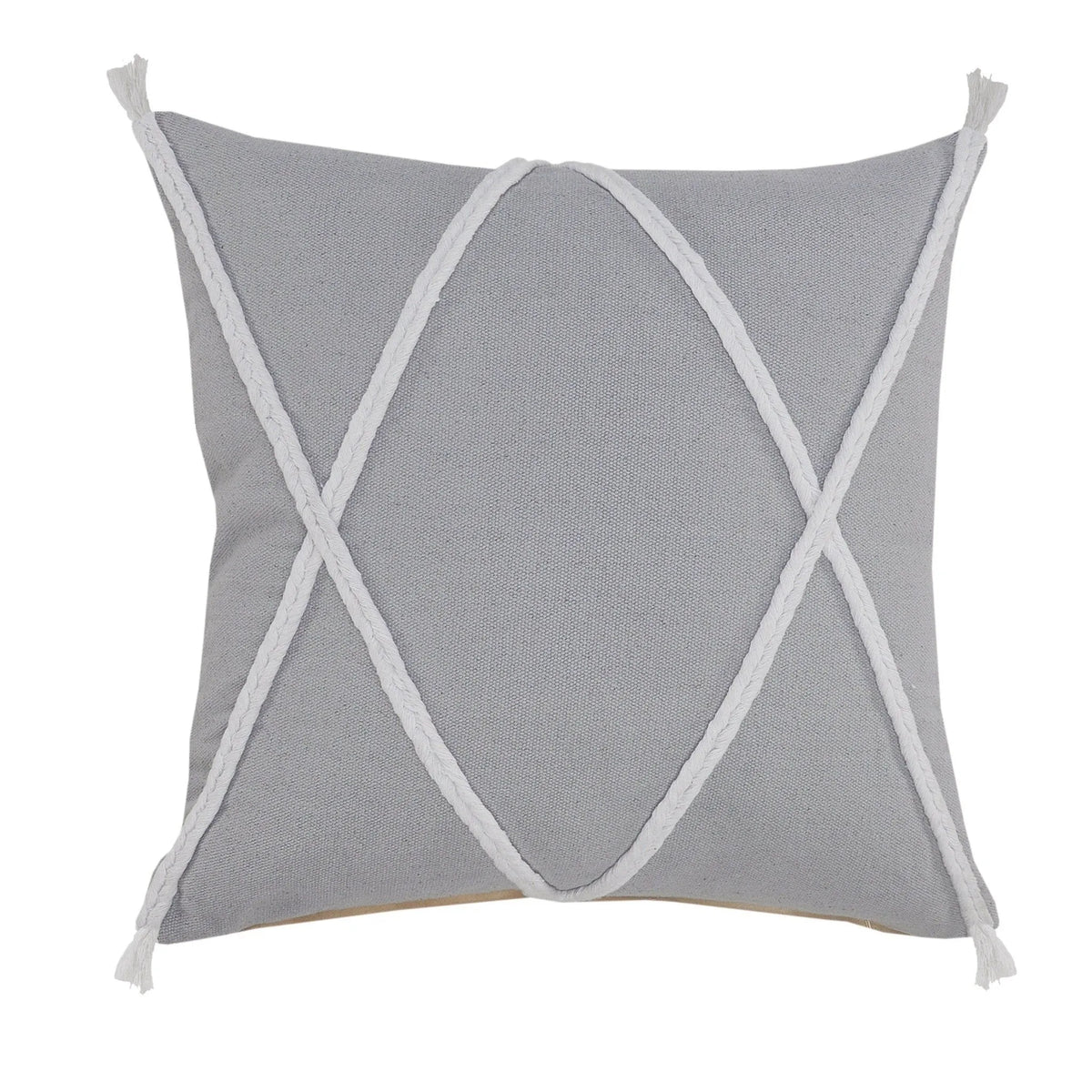Seashore Lr07632 Light Gray/White Pillow