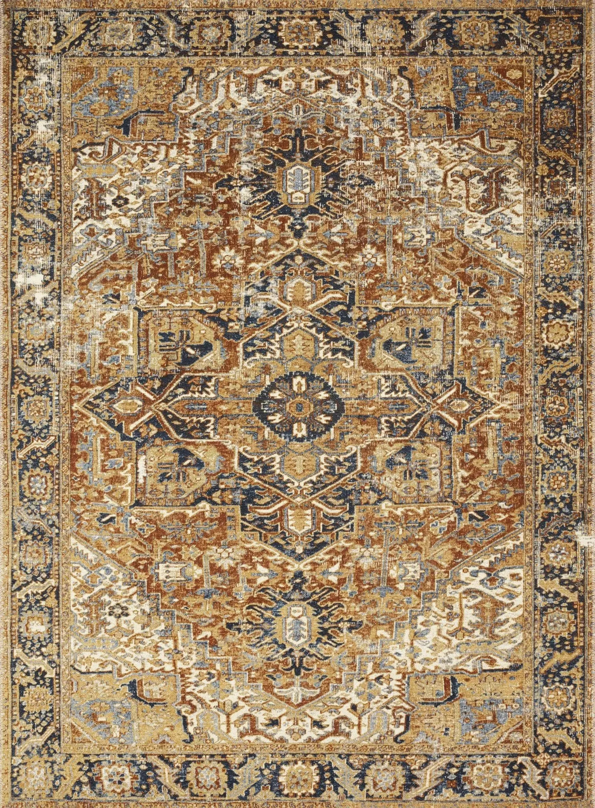 Sebastian SEB-03 Red / Navy Rug