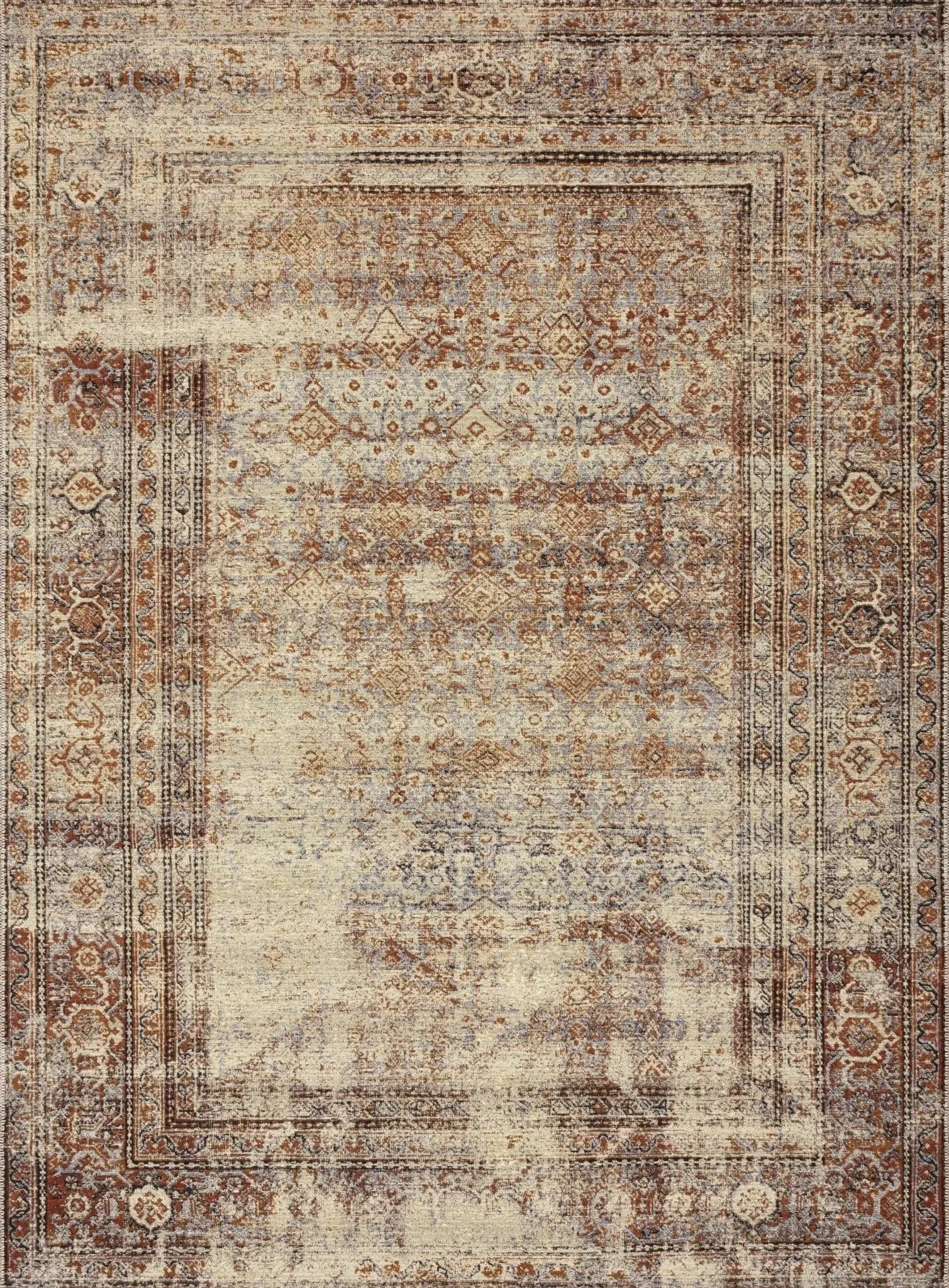 Sebastian SEB-05 Natural / Brick Rug