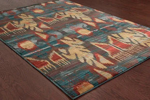 Sedona 4378H Charcoal / Blue Rug