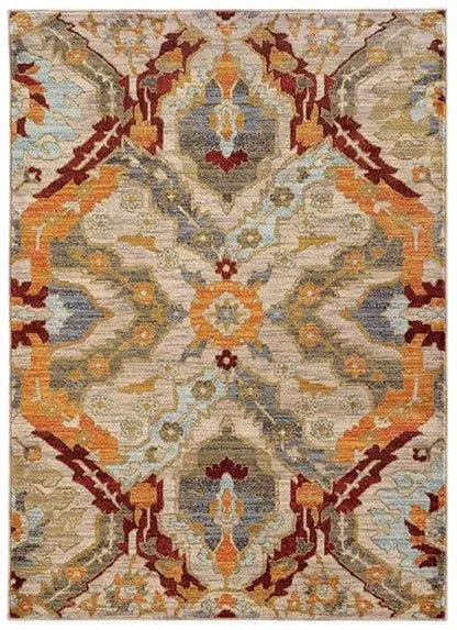 Sedona 6357A Beige / Orange Rug