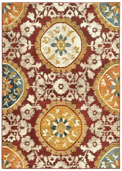 Sedona 6366A Red / Gold Rug