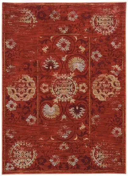 Sedona 6386E Red / Gold Rug