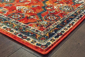 Sedona 9589A Orange Blue Rug
