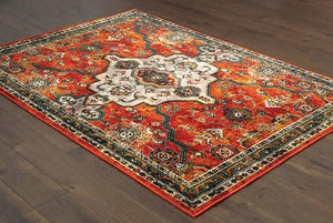 Sedona 9589A Orange Blue Rug